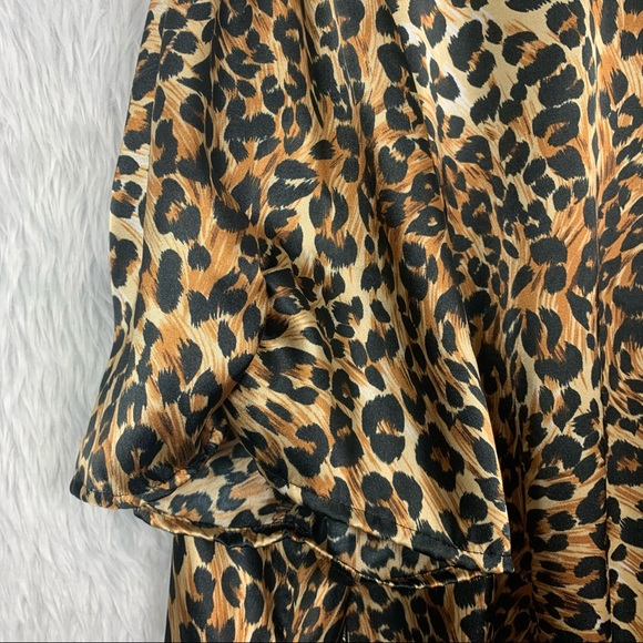 I.N. Studio Animal Print Button Down Blouse - Picture 2 of 5